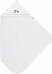 Kūdikio rank&scaron;luostis su gobtuvu BabyMatex, 100x100 cm, baltas