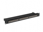 Patch Panel - LANBERG - PPS7-1024-B - 24 Prievadai - CAT.7 - FTP - Juodas
