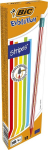Bic Evolution Hb pie&scaron;tukai su trintuku, 12 vnt., spalvoti