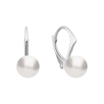 Sidabriniai auskarai moterims DiamondSky &bdquo;Rani (White)&ldquo; su Swarovski perlais DS02A660