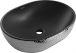 Praustuvas Mexen Viki 48 cm, Black matt/Silver pattern