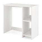 Costway mažas ra&scaron;omasis stalas su 2 skyriais Kompiuterio stalas Biuro stalas PC Stalas 80 x 40 x 74 cm Baltas