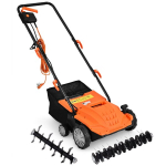 Costway Electric Scarifier Vejos aeratorius 1500W 2-in-1 Scarifier ir aeratorius 104,5 x 51 x 103 cm Oranžinė