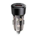 Automobilinis įkroviklis Acefast B12 60W USB-C / USB-A juodas
