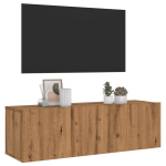 Sieninė tv spintelė, artisano, 100x30x30cm, apdirbta mediena