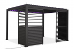 Reguliuojama žaliuzių panelė pavėsinei Pergola PREMIUM 4m, Anthracite (123,5 cm)