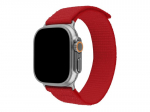Raudona FIXED sportinė nailono apyrankė Apple Watch Ultra 49mm