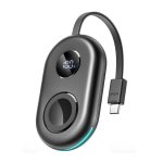 I&scaron;orinė baterija Joyroom 'JR-W09' juoda 2500mAh (Wireless Charge) + integruotas Type-C laidas