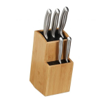 Peilių stovas 25,5x11,5x18cm., &scaron;viesiai rudos/juodos spalvos, 16.5000x13.0000x28.0000