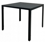 Lauko stalas Alleny, 90x90x74 cm, juodas