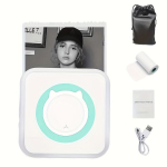Belaidis Mini Spausdintuvas Nuotraukoms ir Etiketėms Portable ,  Žalia