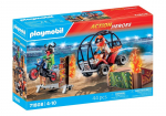 PLAYMOBIL 71808 Kaskadininkų duetas su keturračiu ir motociklu, Miesto veiksmas, Promo paketas, 44 dalys, Nuo 4 metų