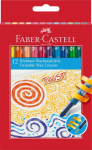 Faber-Castell Wax crayon twistable, cardboard wallet of 12, Faber-Castell Wax crayon twistable, cardboard wallet of 12