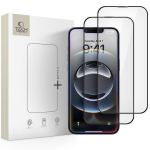 Tech-Protect Glass Fit+ iPhone 16e/14/13 Pro/13 &ndash; juodas (2 vnt.)
