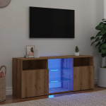 Televizoriaus spintelė su led lemputėmis artisan ąžuolas