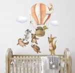 Interjero lipdukas Oro balionas su žvėreliais