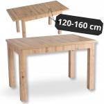 Sulankstomas stalas Artisan, 120-160 cm