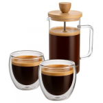 Nuspaudžiamas kavinukas, 350 ml su 2 puodeliais, 250 ml