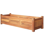 Auk&scaron;ti sodo loveliai, 2vnt.，Gėlių dėžė，Gėlių vazonas, 100x30x25cm, akacijos mediena CFE24302