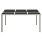 Sodo valgomojo stalas，Lauko stalas, 170x170x74,5cm, stiklas ir plienas CFE773418