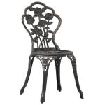 Bistro kėdės, 2vnt., bronzinės spalvos, lietas aliuminis CFE500744