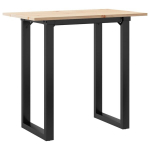 Valgomojo Stalas，Virtuvės stalas, 80x50x75,5cm, pu&scaron;is ir plieninis, O formos rėmas CFE54526