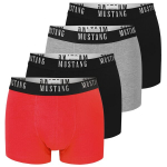 Bokseriai vyrams, Mustang, medvilniniai, spalvoti su logotipu, 4 vnt.
