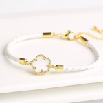 Odinė apyrankė , White Leather