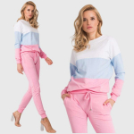 Medvilninis laisvalaikio komplektas moterims Fashion, rožinis