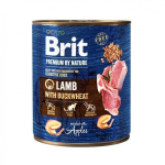 Brit Premium by Nature konservai &scaron;unims Lamb with Buckwheat 800g