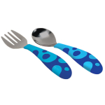 Valgymo įrankių rinkinys vaikams Munchkin Toddler Fork & Spoon Set, mėlynas