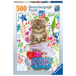 Dėlionė Ravensburger Katė puodelyje, 500 d.