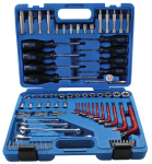 Įrankių rinkinys | 6,3 mm (1/4 col.) + 12,5 mm (1/2 colio) | &bdquo;E-Type / T-Star&ldquo; (&bdquo;Torx&ldquo;) | 84 vnt. BGS Technic-7849