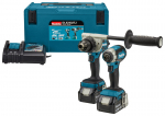 Akumuliatorinių įrankių komplektas Makita DLX2432TJ LXT, 18 V, su akumuliatoriumi ir įkrovikliu