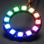 Diodų žiedas - RGB LED Adafruit NeoPixel 37mm.