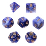 Stalo žaidimų kauliukų rinkinys Rebel RPG, Violet/Silver