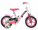 Vaiki&scaron;kas dviratis Dino Bikes, 10&rdquo;, rožinis/baltas