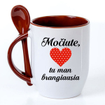 Puodelis su &scaron;auk&scaron;teliu &bdquo;Močiute, tu man brangiausia&ldquo;
