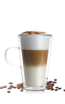 Vialli Design latte puodelis dvigubo stiklo sienelėmis Amo, 320 ml