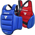 Tekvondo krūtinės apsauga RDX T2, raudona, mėlyna, S/M