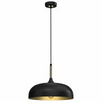 LINCOLN BLACK/GOLD pakabinamas &scaron;viestuvas 1xE27 35cm