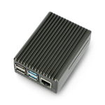 Dėklas skirtas Raspberry Pi 4B - su i&scaron;pjovomis - aliuminis - grafitas