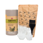 Augaliniai &scaron;viesios pelenų spalvos plaukų dažai Ash Blond, Sattva Ayurveda, 150g