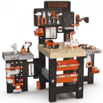 Dirbtuvės su dažytojo ir santechniko zona Smoby Black & Decker Mega, 100 priedų