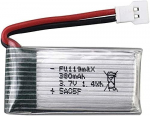 2 vnt. 3,7 V 380 mAh įkraunama Li-Po baterija, skirta Hubsan X4 H107c H107d H107L, Syma X11 X11C, HS170 Rc Quadricopter
