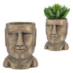 Vazonas Moai galva, 13x17x14 cm