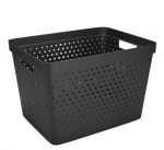 Perforuota dėžutė, 19l, juoda