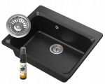 Granitinė virtuvės plautuvė Granitan, juoda