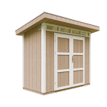 Premium kokybės sodo namelis Timbela M901A, 239 x 161 x 294 cm, su dažų rinkiniu Terra Brown