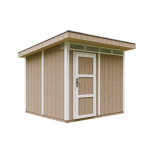 Premium kokybės sodo namelis Timbela M903, 237 x 279 x 294 cm, su dažų rinkiniu Terra Brown